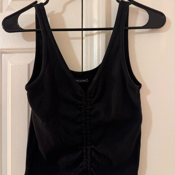 Abercrombie & Fitch Tops - Abercrombie & Fitch Black Gathered Tank Top